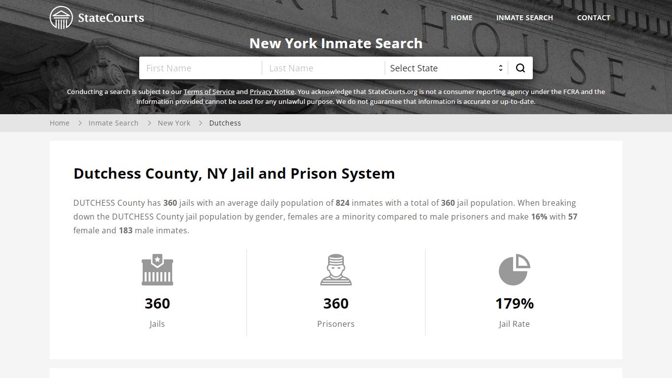 Dutchess County, NY Inmate Search - StateCourts