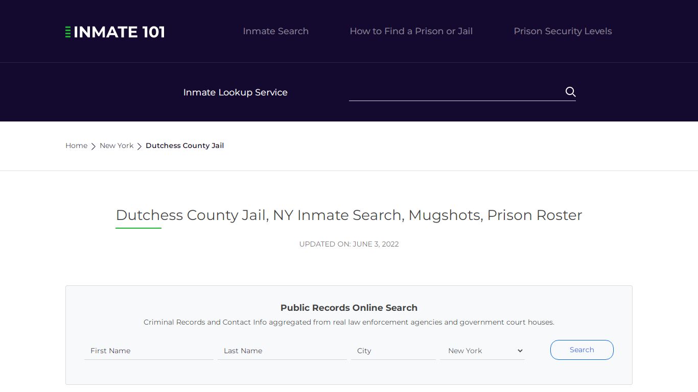 Dutchess County Jail, NY Inmate Search, Mugshots, Prison ...